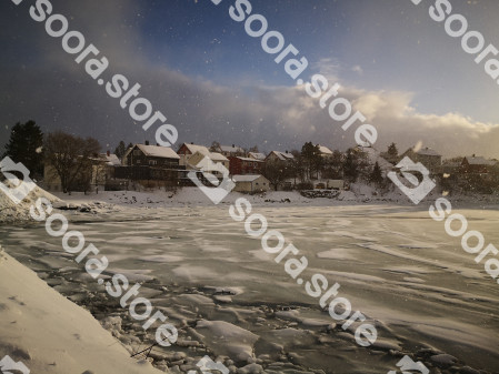 Frozen Lake in Lofoten