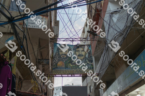 Portrait of Yasser Arafat in Burj el Barajneh